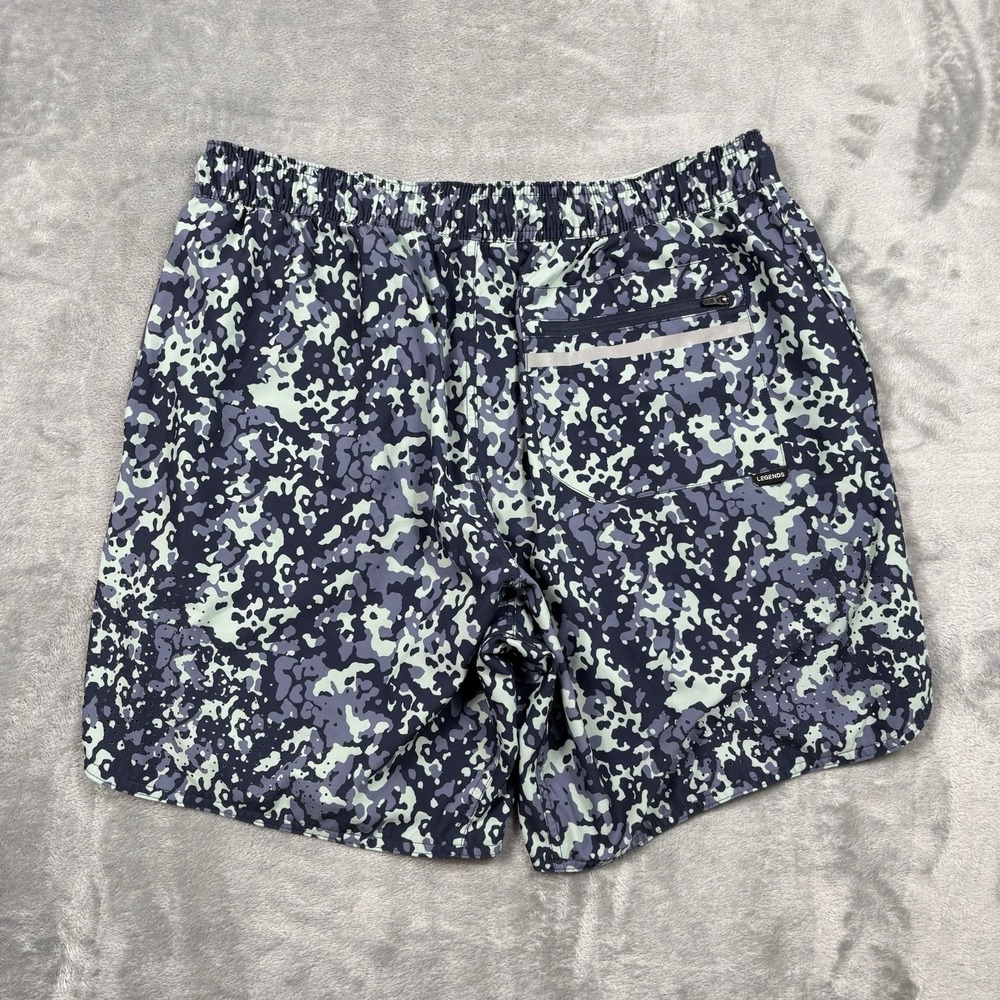 Legends Luka Shorts Men's XL Camo Blue 7" Inseam Stretch Gym Train Unlined - Picture 6 of 6